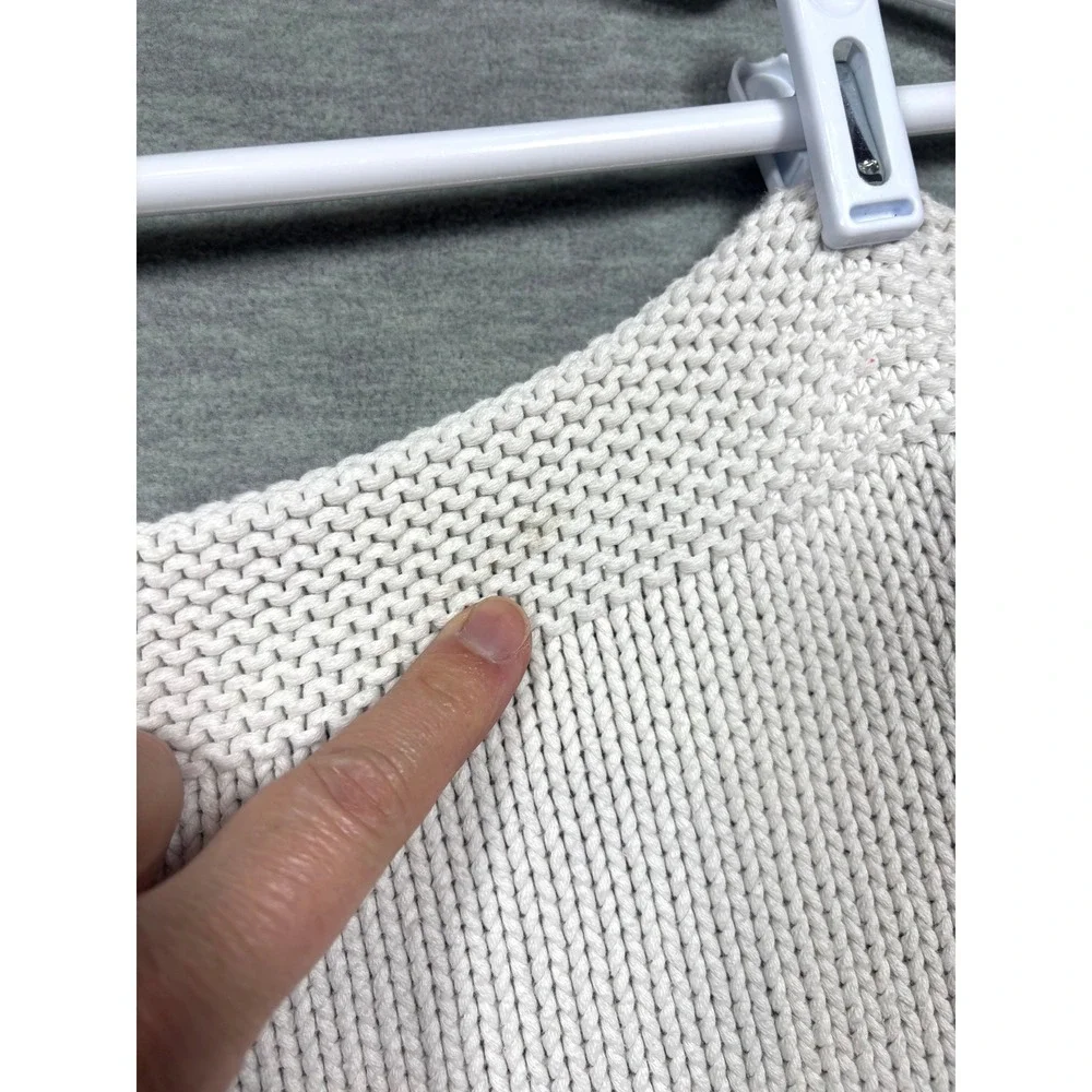Pottery Barn Modern Baby‎ Blanket White Knit Blue Lightning Bolt